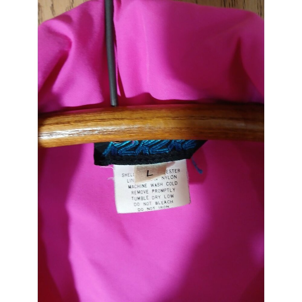 K2 Mens Pink Black Half Zip Pullover Windbreaker Jacket Drawstring Size L yk2 - Picture 7 of 16